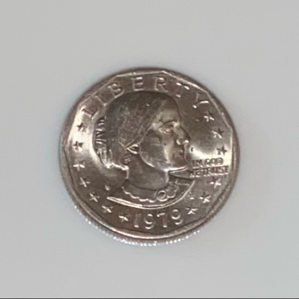 Coin-1979 Susan B. Anthony One Dollar Coin -Circulated-D-United States Liberty. - Picture 4 of 8